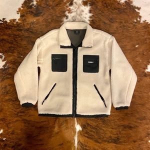 Obey Sherpa Zip Up Jacket